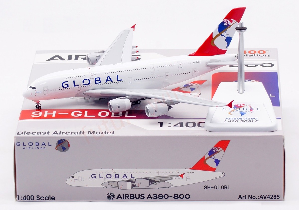 GLOBAL AIRLINES A380-800 グローバル av スタンド付き 1:400 Aviation400 Global Airlines A380 9H-GLOBL Aircraft ModelFree