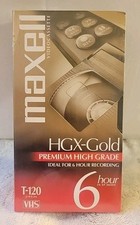 Maxell HGX Gold T-120 VHS Tape NEW Factory Sealed Premium High Grade