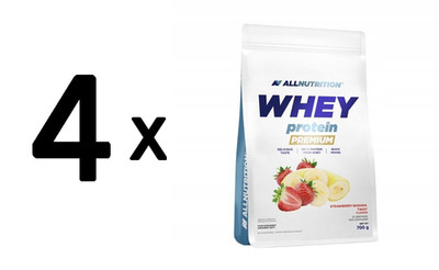 4 x Allnutrition Whey Protein Premium, Strawberry Banana Twist - (33,91 EUR/kg)