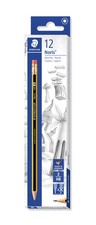 STAEDTLER 122-HB Noris Graphite Pencils with Eraser-Tip - HB Box of 12 HB Eras
