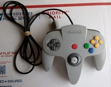 Official Nintendo 64 GRAY Controller AUTHENTIC OEM N64 Remote NUS-005 USED