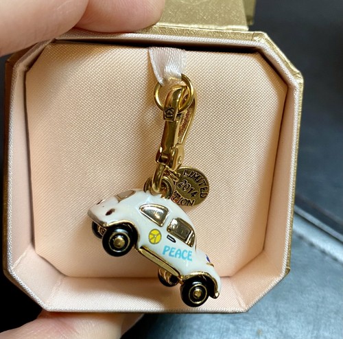 Juicy Couture VW Love Bug Peace Love Car Charm Gold Tone Ltd Ed In Box - Picture 1 of 12