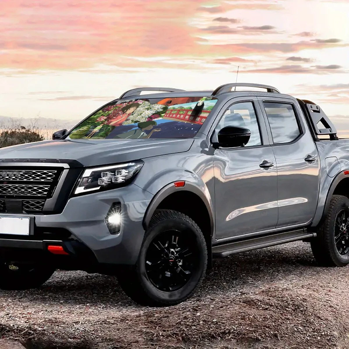 Spirited Away Car Windshield Sun Shade for SUV Car Truck Front Window