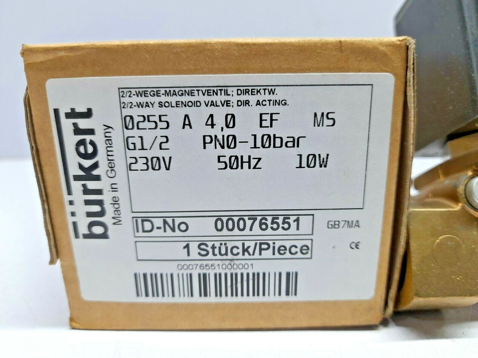 Solenoïde Burkert 125312 2/2 Voies – 6013 A 6,0 FKM M5 24V – Occasion