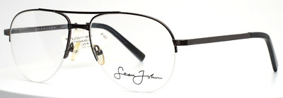 SEAN JOHN SJO5111 045 Silver Gunmetal Mens Aviator Eyeglasses 57-17-145 B:47