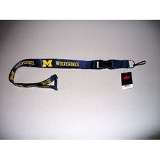 MICHIGAN WOLVERINES NCAA COLLEGE DETACHABLE NECK SAFETY LATCH BUCKLE LANYARD