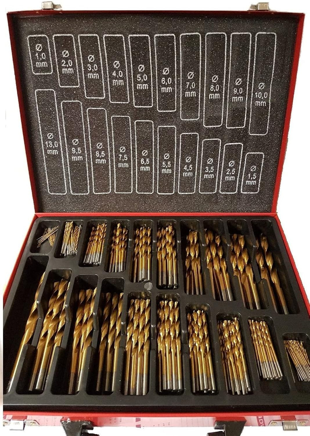 Forets cobalt HSS-Co lot de 202 outils de perçage pour travaux de serrurerie et métal