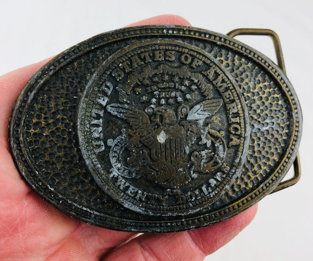 Vintage 1974 music notes metal rectangular belt buckle by C.D.C. Metalworks Vintage 1974 Musical Notes Belt Buckle - C.D.C. Metalworks  main image 2