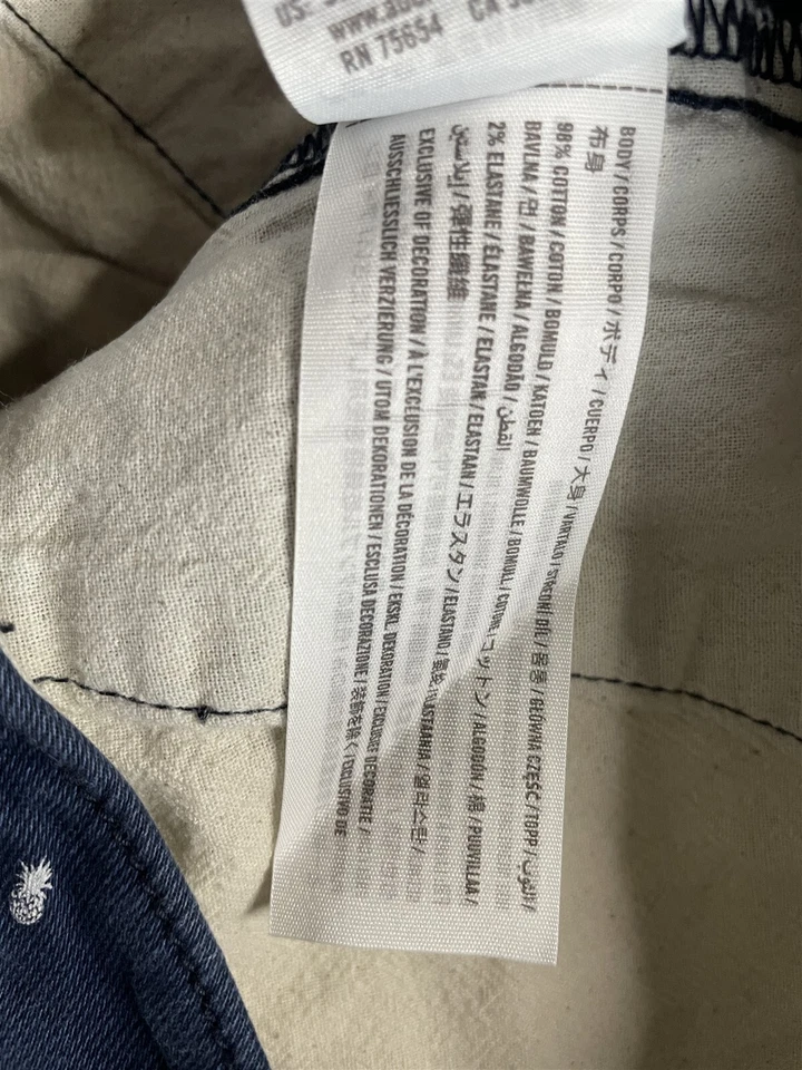 Мужские шорты Hollister 32x7 дюймов темно-синие с принтом в виде ананаса пляжные подготовительные китайские - Изображение 4 из 4