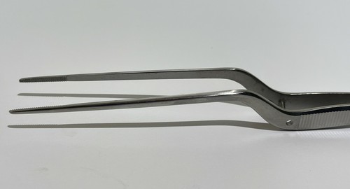 V. Mueller NL1550 Adson Forceps Bayonet Fine Serrated Tips 7 1/8” - Picture 4 of 4
