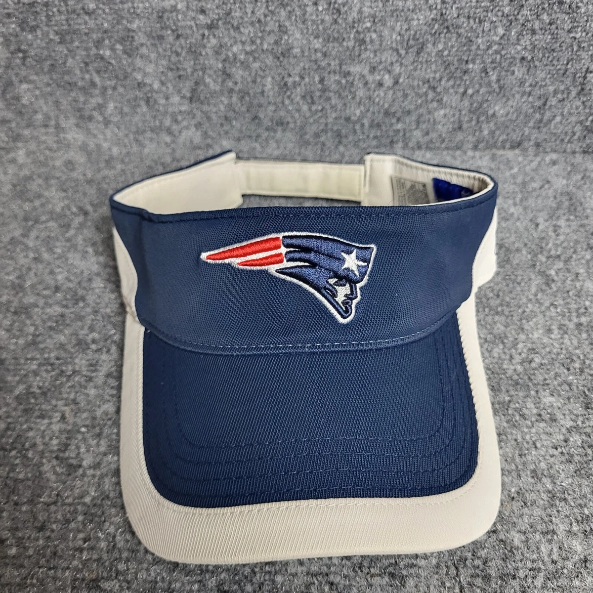 New England Patriots Visor Hat Strap Back Blue Adjustable Reebok NFL