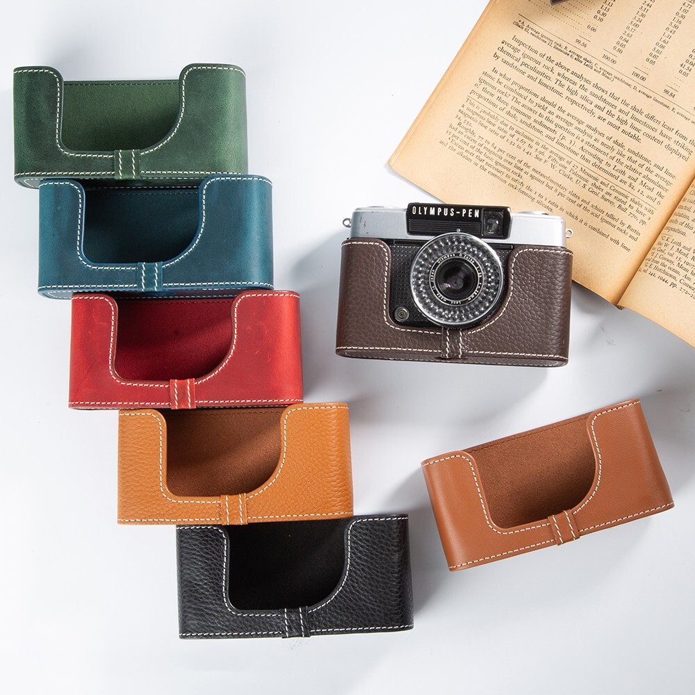 【動作確認済】OLYMPUS PEN EE-3 純正ケース&初期保証付 For Olympus PEN EE-3 EE3 Case Genuine Real Leather Half Camera