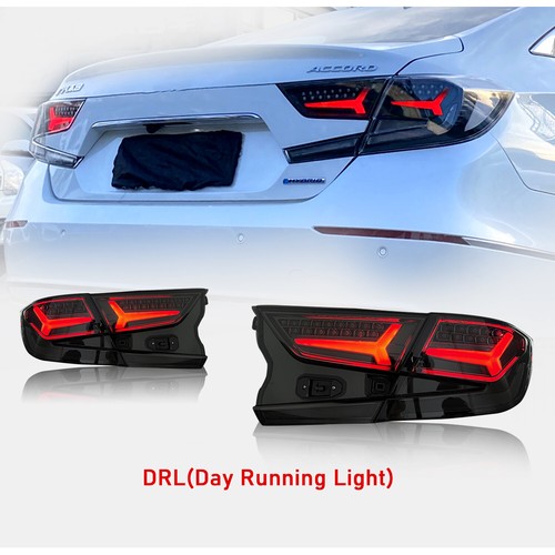 HC LED Tail Lights For Honda Accord 2018-2022 Smoked Start UP Animation 4pcs - Picture 10 of 11