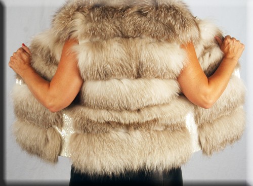 New Fawn Fox Fur Vest Size Small 4 6 S Efurs4less - Picture 2 of 5