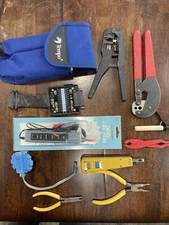 Fiber Optic hand tools 11 Items Including Banjo Adapter Punch Tool Digital Probe