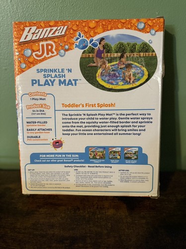 Sprinkler Splash Pad Play Mat Center Toddler Pool Water Toy Outdoor Fun Ring 54" - Picture 2 of 2