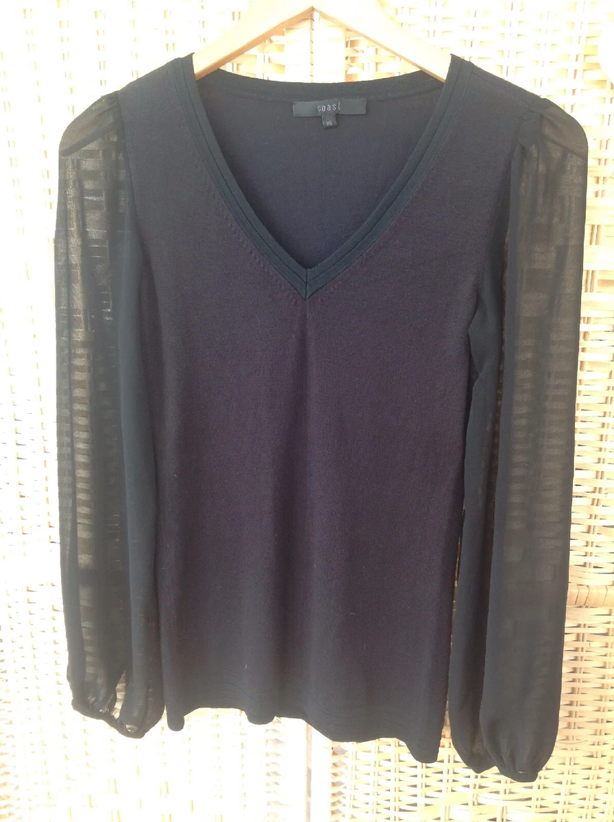 Jumper with store sheer sleeves
