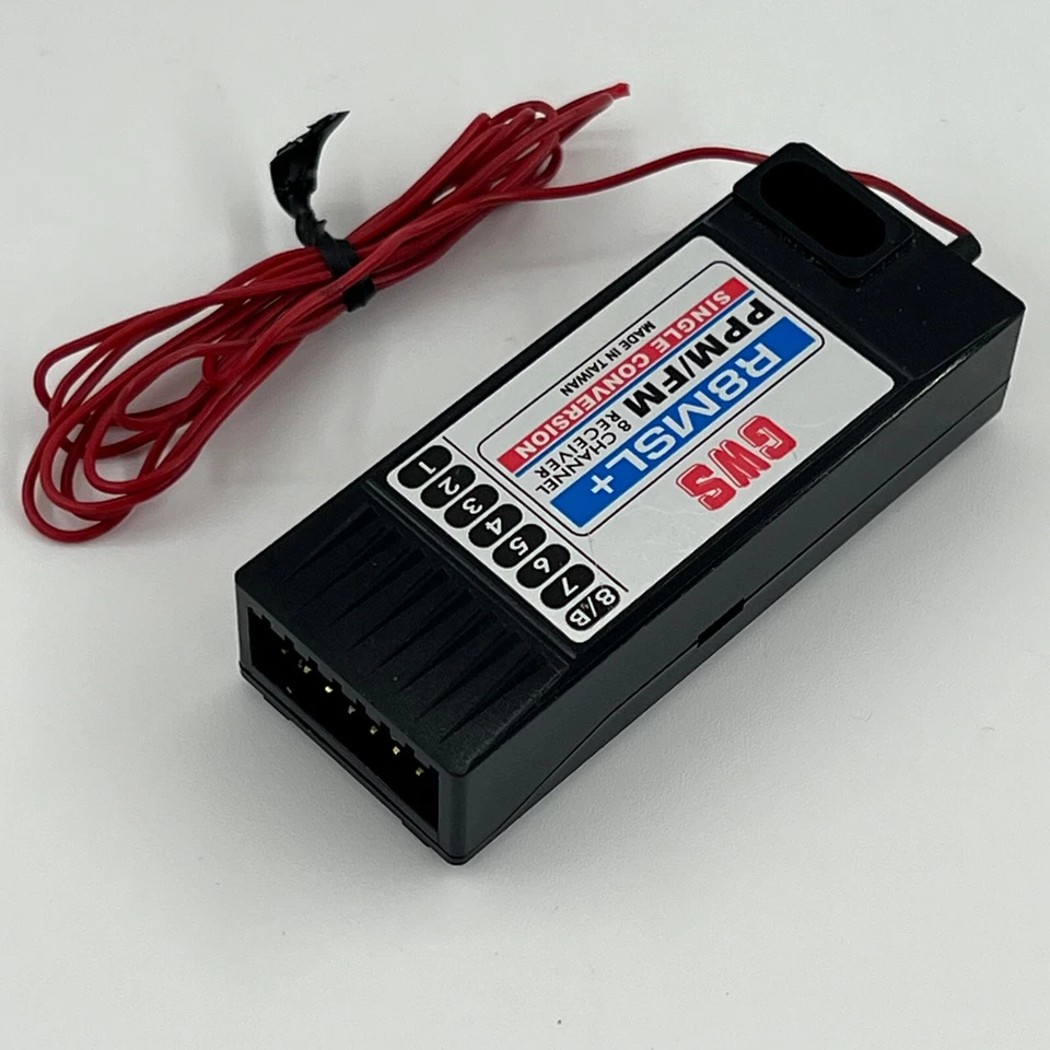 GWS R8MSL+ 7/8-CHANNEL RC RECEIVER 35 MHZ FM PPM SINGLE CONVERSION FOR PLANES - Image 3 of 4