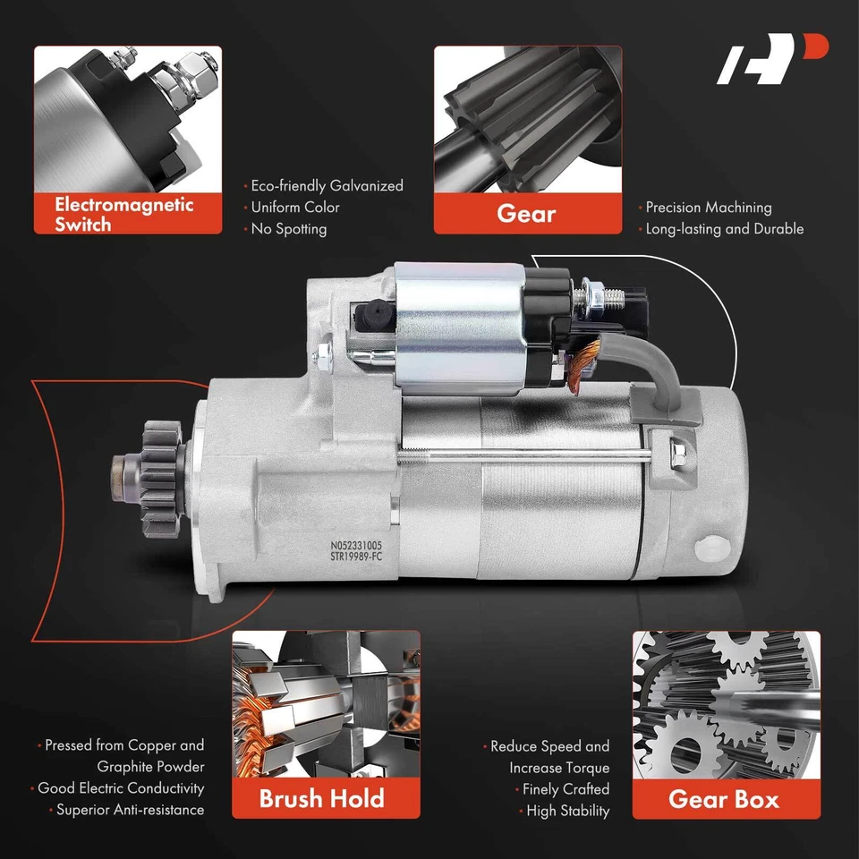 Starter Motor for VW Touareg 2014-2016 Audi Q7 2014 2015 3.0L 2.0KW/12V CW 15T - Image 4 of 4