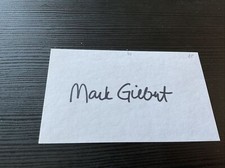 1985 WHITE SOX: Mark Gilbert, SIGNED 3x5 Card