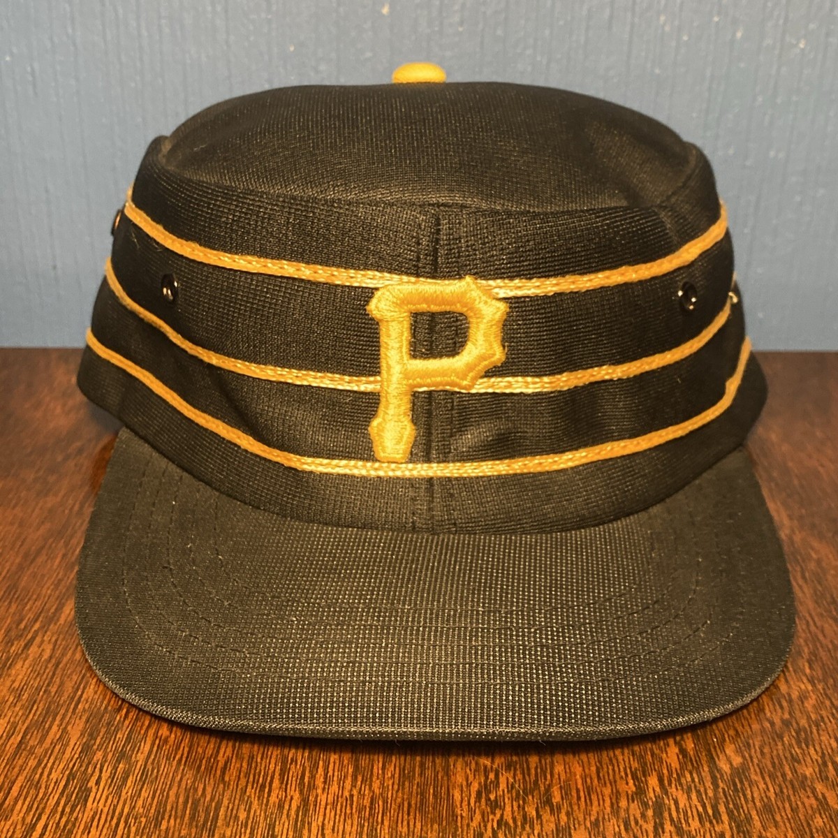VINTAGE Pittsburgh Pirates Pillbox Hat Snapback Stripe Sports