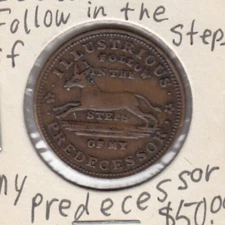 1837 Executive Financiers Hard Times Token  A18