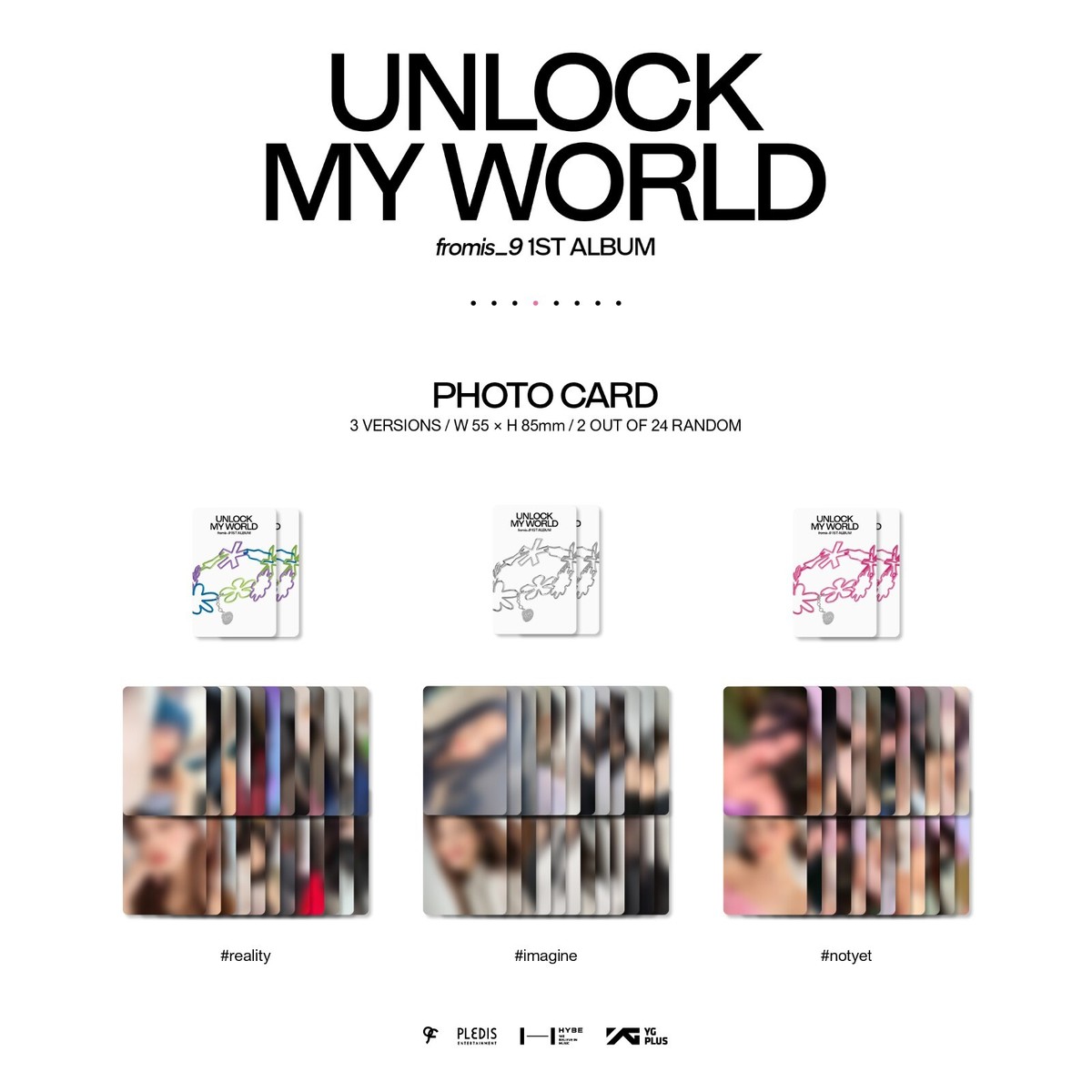 FROMIS_9 1st Album Unlock My World #reality Ver CD+Book+Card
