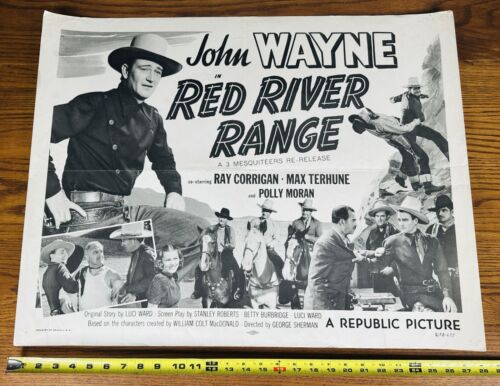 JOHN WAYNE RED RIVER RANGE 1953 RARE ORIGINAL HALF SHEET MOVIE POSTER 22 x 28 - Picture 2 of 4