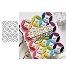 Metal Die Cuts Fabric Quilt Square Frame Card Making Dies-Scrapbooking Album ...