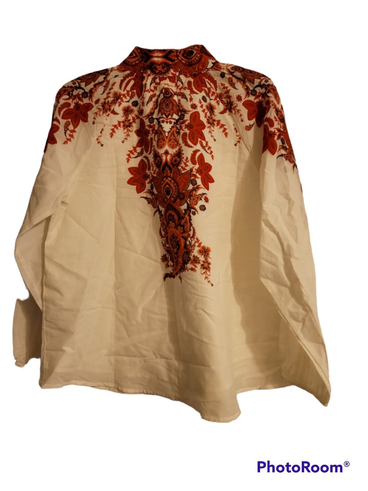 SOFT SURROUNDINGS ORIENTAL STYLE TOP WITH FLORAL PRINT WOMENS S eBay