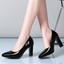 thumbnail 1 - Women High Heels Patent Leather Pointed Toe Pumps OL Office Casual Shoes Slip On
