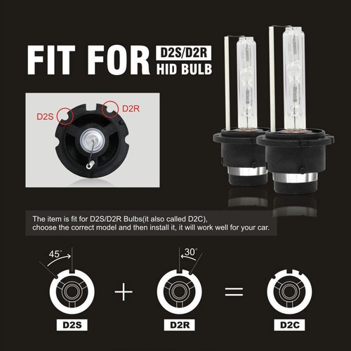 D2C D2S D2R 35W 6000K HID Xenon Replacement Low/High Beam Headlight Lamp Bulbs - Picture 5 of 13