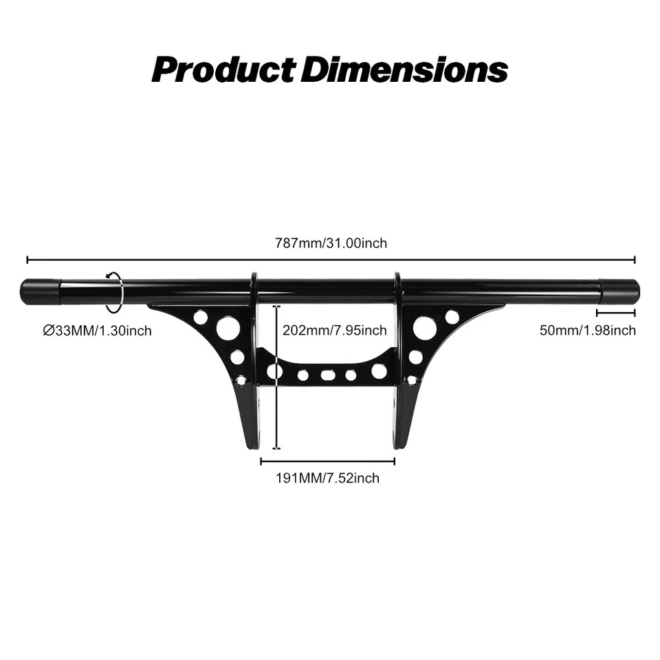 Double Safe Front & Upper Crash Bar For Harley Sportster Iron 883 1200 2009-2022 — 第 2/4 张图片