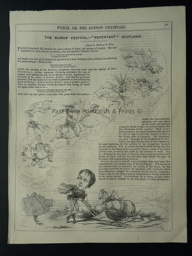 c1844 Antique Victorian Print THE ROBERT BURNS FESTIVAL - REPENTANT SCOTLAND - Picture 2 of 2