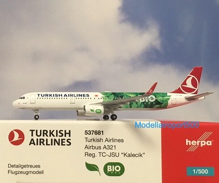 Herpa Wings 1:500 Airbus A321 Turkish Airlines TC-JSU 537681 Modellairport500