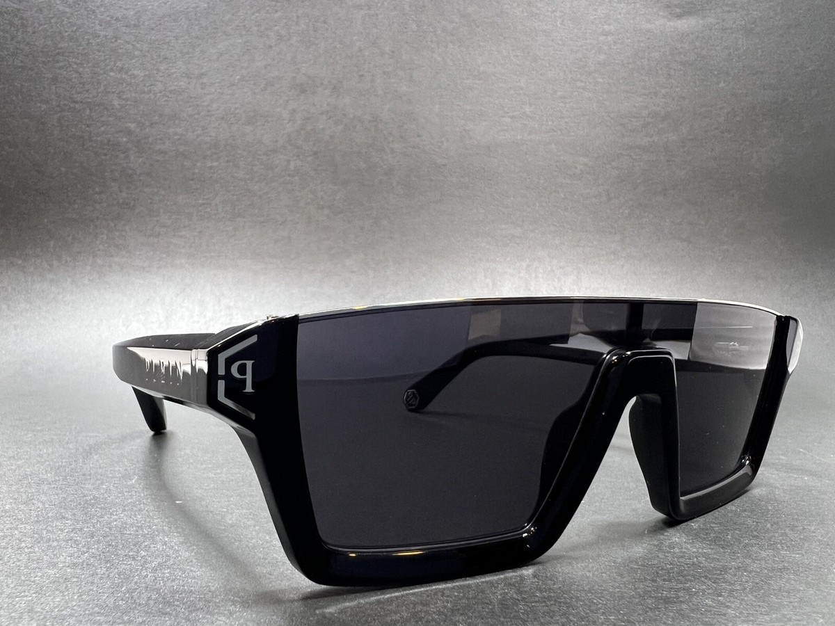 Philipp Plein Shelter SPP006M 98 Sunglasses 0700 Black 