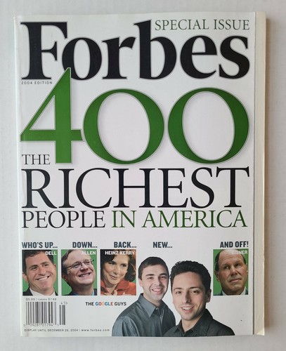 Magazine Forbes - Les 400 personnes les plus riches d'Amérique 2004. D'occasion/excellent.