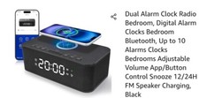 Bluetooth speaker, Wireless Charger, White Noise, Dual Alarm Clock, Radio.