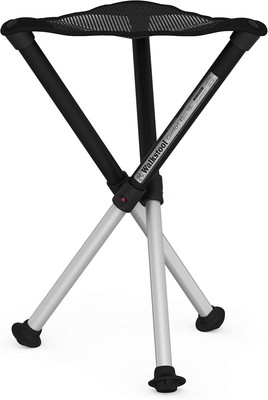 3 in Stool Legged - Height - Silver Folding Aluminium - Comfort Model and Black