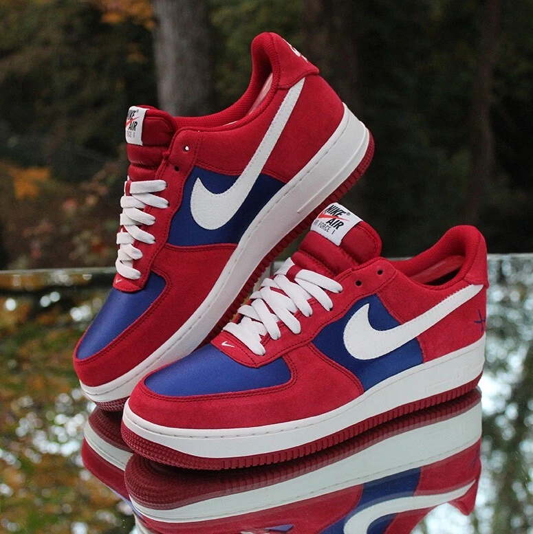 Nike Air Force 1 Low Scissors Men’s Size 9.5 Gym Red Blue Sail Custom 488298-626 - Image 4 of 4