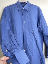 Chaps Classic Fit Mens Blue Collared Button Up Size M Dress Shirt Casual Shirt