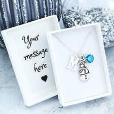 Snowman Necklace, Personalised Gift, Cute Stocking Fillers, Family Memories Gift