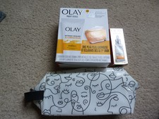 New olay vitamin c moisturizer 1.7 oz CLEANSER OLAY SERUM BONUS bag set lot