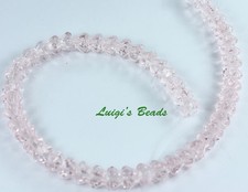 50 Light Rosaline Czech Beads Baby Bell Flower 4/6mm