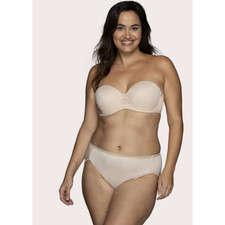 Vanity Fair Womens 34B Beauty Back Underwire Smoothing Beige Strapless Bra L27-1