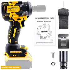 800Nm 1/2" Cordless Impact Wrench for Dewalt 20V 18V Battery Brushless Electric