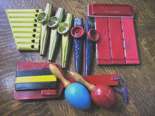 Vintage Kids Music Toys Kazoos x5 Toymonicas Magnus Harmonica Rhythm Instruments