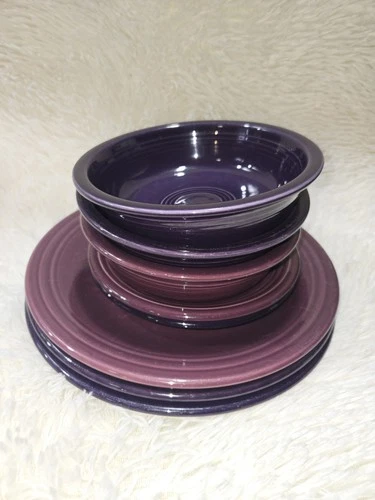 Fiestaware Purple 8pcs Bundle Plates / Bowls Plum And Mulberry