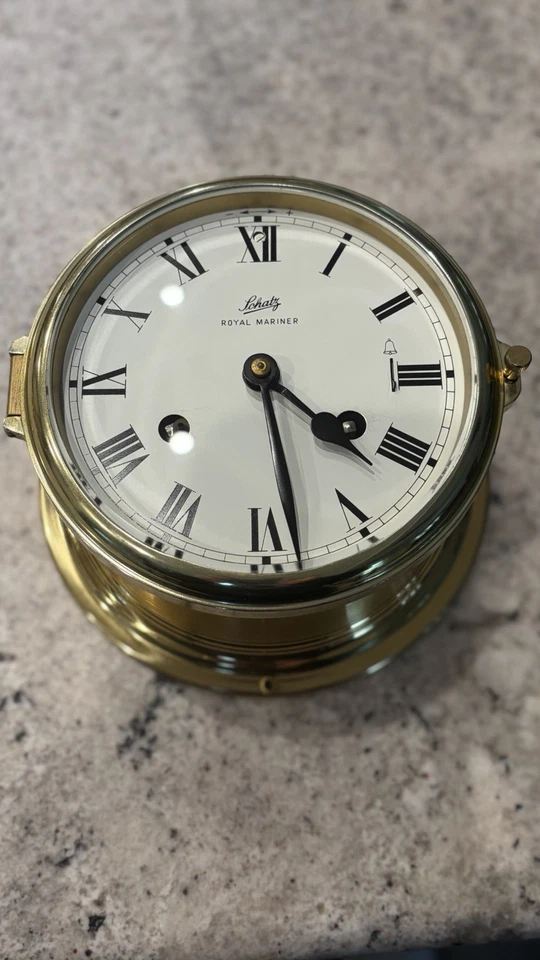 Juego de reloj y barómetro Schatz Royal Mariner Ship's Strike impecable Foto 3 de 4