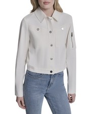 Dkny Twill Trucker Jacket Women's